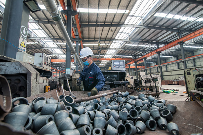 云南网架配件-锥头加工车间